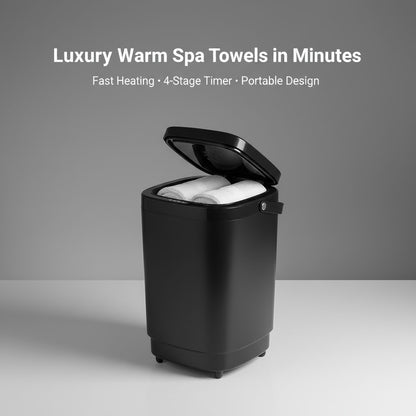 TMWINGS 20L Luxury Spa Towel Warmer Buckets with 4 Timing, Black