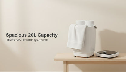 TMWINGS 20L Luxury Spa Towel Warmer Buckets with 4 Timing, Black