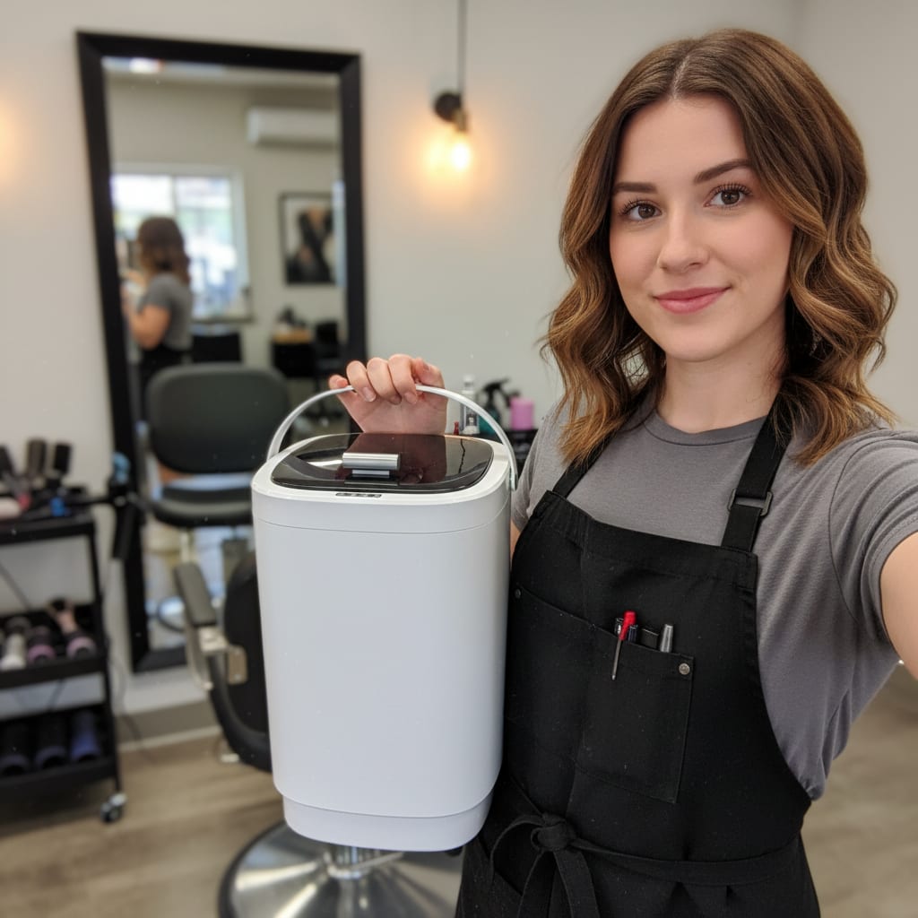 TMWINGS 20L Luxury Spa Towel Warmer Buckets with 4 Timing, Black