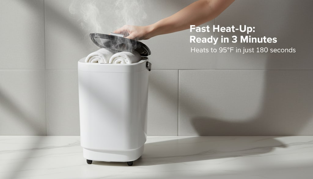 TMWINGS 20L Luxury Spa Towel Warmer Buckets with 4 Timing, Black